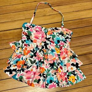Island Escape Colorful Floral Tankini Top